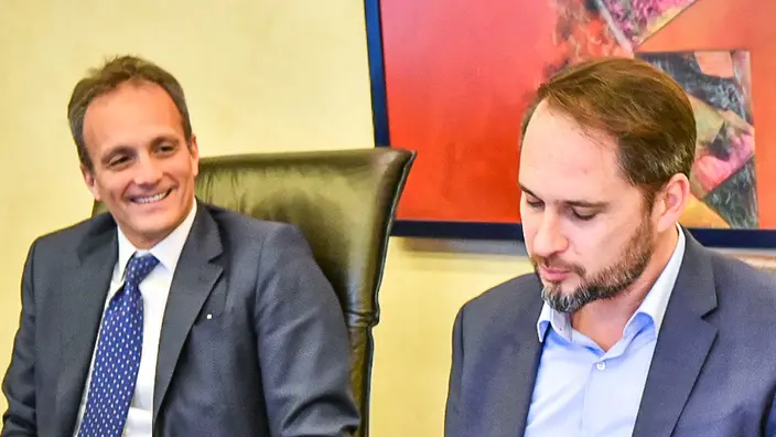 I consiglieri regionali del Pd, Francesco Russo e Cristiano Shaurli
