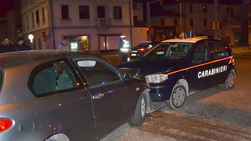 Udine 21 Febbraio 2015 ineguimento vle ts cc e relativo incidente Copyright Petrussi Foto Press -Turco